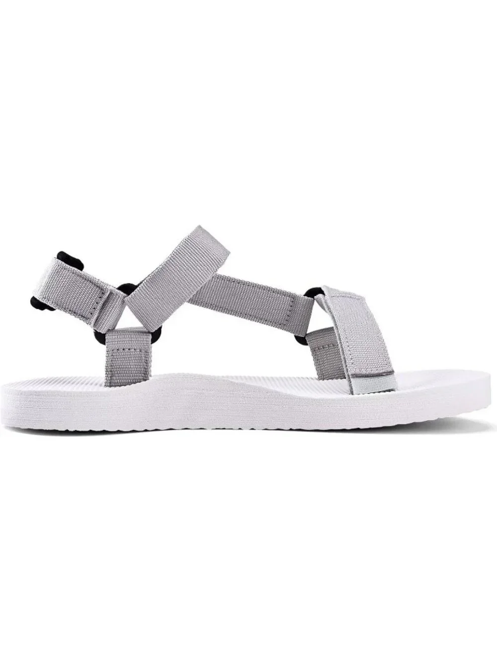 Women's Grey Hiking Sandals with-Arch-Support Webbing-Outdoor Beach Water